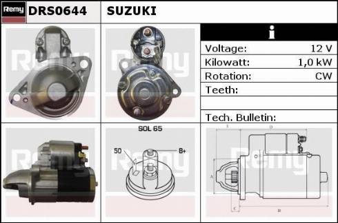 Remy DRS0644 - Käynnistinmoottori inparts.fi