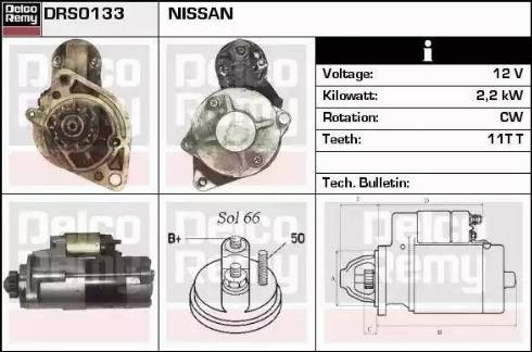 Remy DRS0133 - Käynnistinmoottori inparts.fi