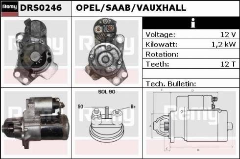 Remy DRS0246 - Käynnistinmoottori inparts.fi