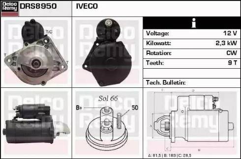 Remy DRS8950 - Käynnistinmoottori inparts.fi