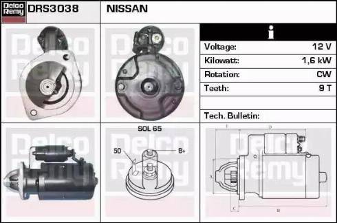 Remy DRS3038 - Käynnistinmoottori inparts.fi