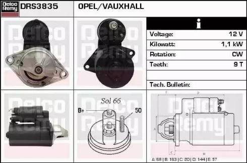 Remy DRS3835 - Käynnistinmoottori inparts.fi