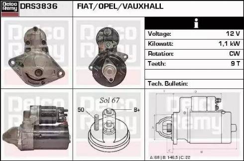 Remy DRS3836 - Käynnistinmoottori inparts.fi