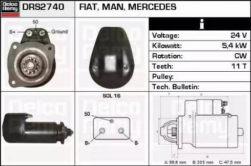 Remy DRS2740 - Käynnistinmoottori inparts.fi