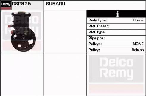 Remy DSP825 - Hydrauliikkapumppu, ohjaus inparts.fi