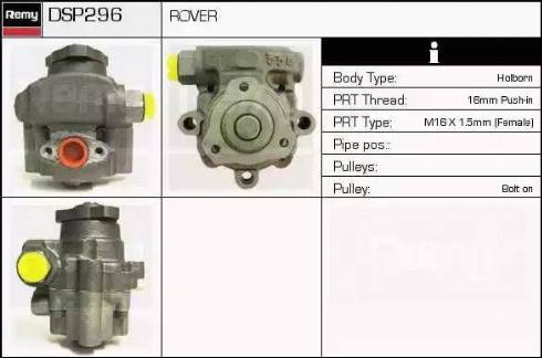 Remy DSP296 - Hydrauliikkapumppu, ohjaus inparts.fi