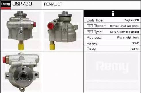 Remy DSP720 - Hydrauliikkapumppu, ohjaus inparts.fi