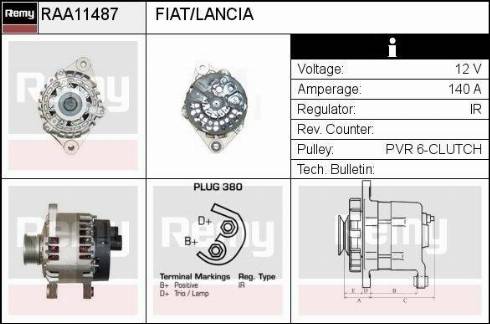 Remy RAA11487 - Laturi inparts.fi