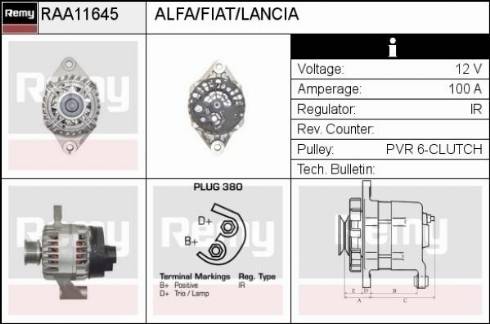 Remy RAA11645 - Laturi inparts.fi