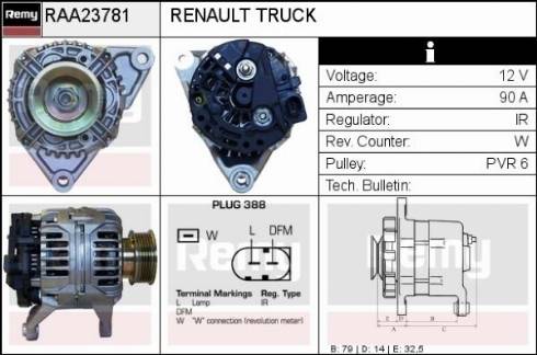 Remy RAA23781 - Laturi inparts.fi