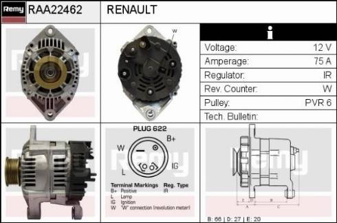 Remy RAA22462 - Laturi inparts.fi