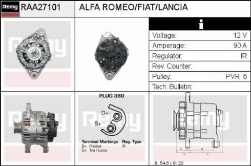 Remy RAA27101 - Laturi inparts.fi