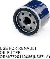 RENAULT 7700112686 - Öljynsuodatin inparts.fi