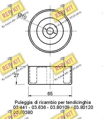 REPKIT RKT1684 - Ohjainrulla, moniurahihna inparts.fi