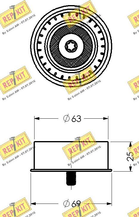 REPKIT RKT1199 - Ohjainrulla, hammashihna inparts.fi