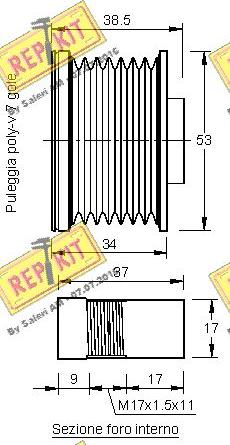 REPKIT RKT3194 - Hihnapyörä, laturi inparts.fi