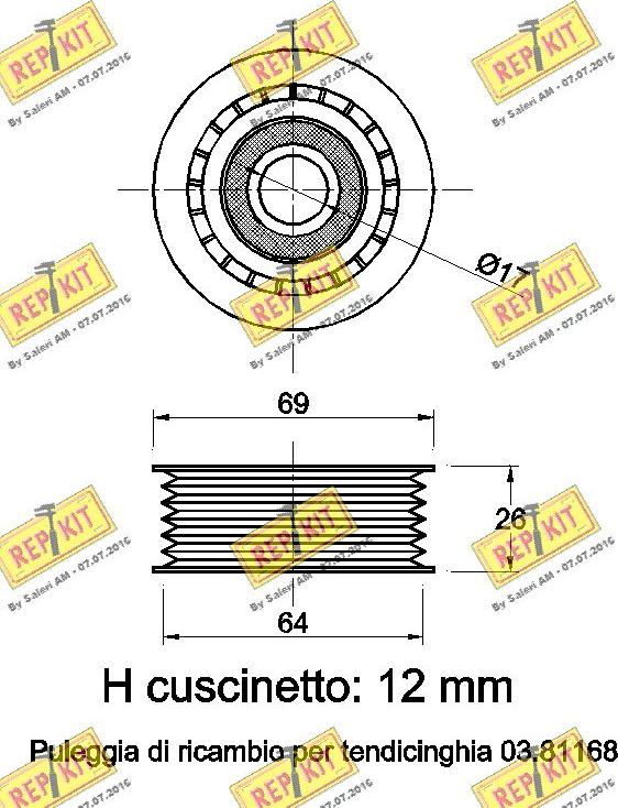 REPKIT RKT2469 - Ohjainrulla, moniurahihna inparts.fi