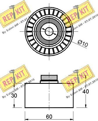 REPKIT RKT2423 - Ohjainrulla, hammashihna inparts.fi