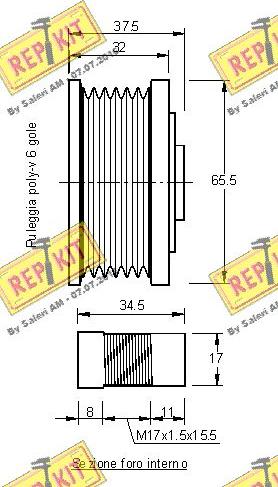 REPKIT RKT2238 - Hihnapyörä, laturi inparts.fi