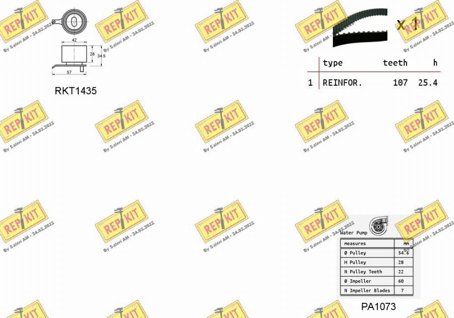 REPKIT RKTK0904PA - Vesipumppu + jakohihnasarja inparts.fi