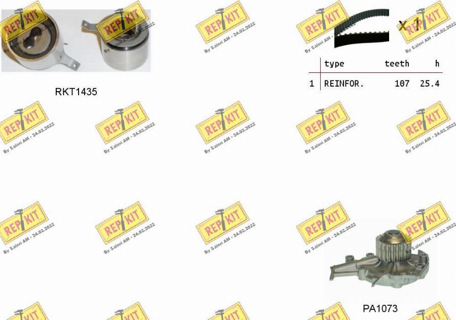 REPKIT RKTK0904PA - Vesipumppu + jakohihnasarja inparts.fi