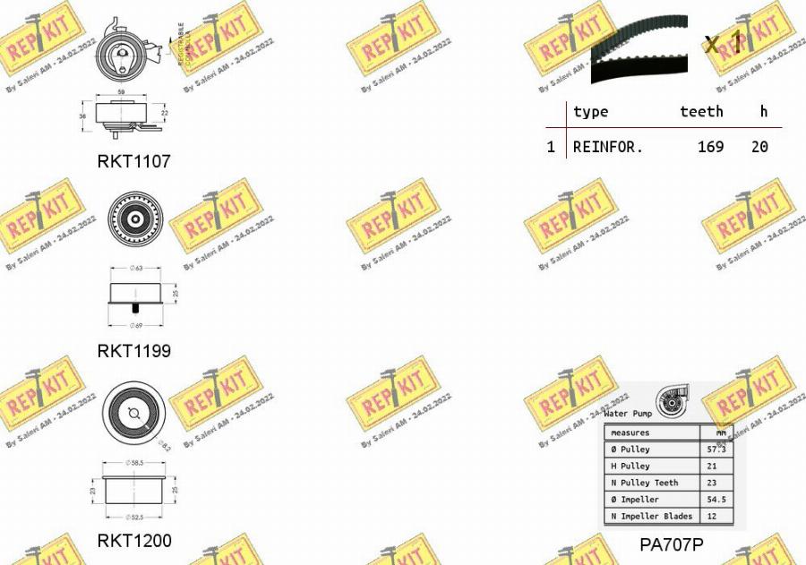 REPKIT RKTK0810PA - Vesipumppu + jakohihnasarja inparts.fi