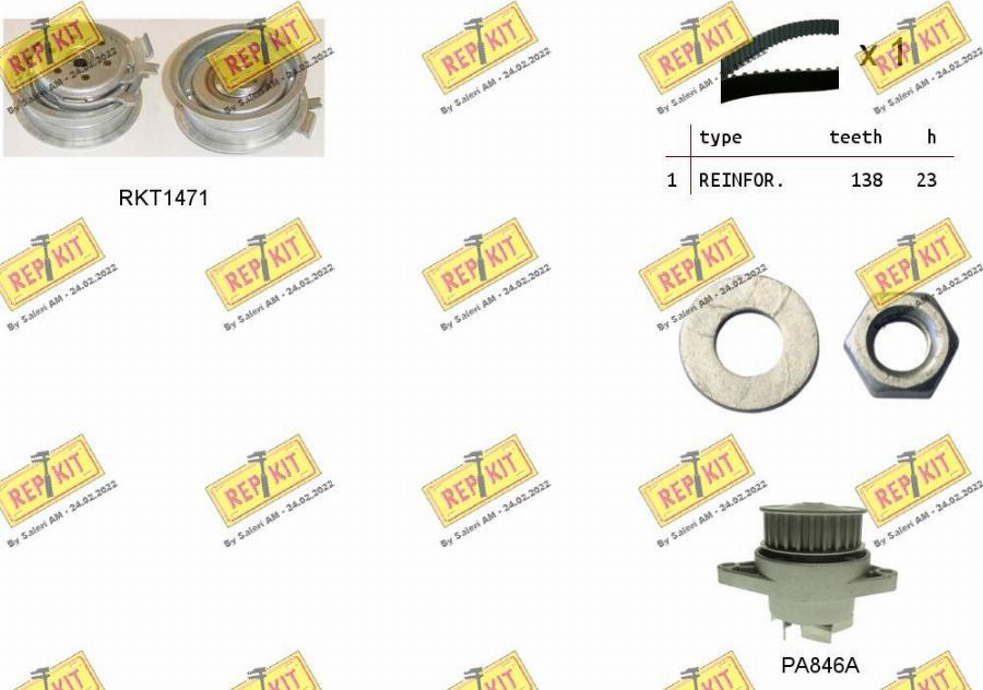 REPKIT RKTK0821PA2 - Vesipumppu + jakohihnasarja inparts.fi