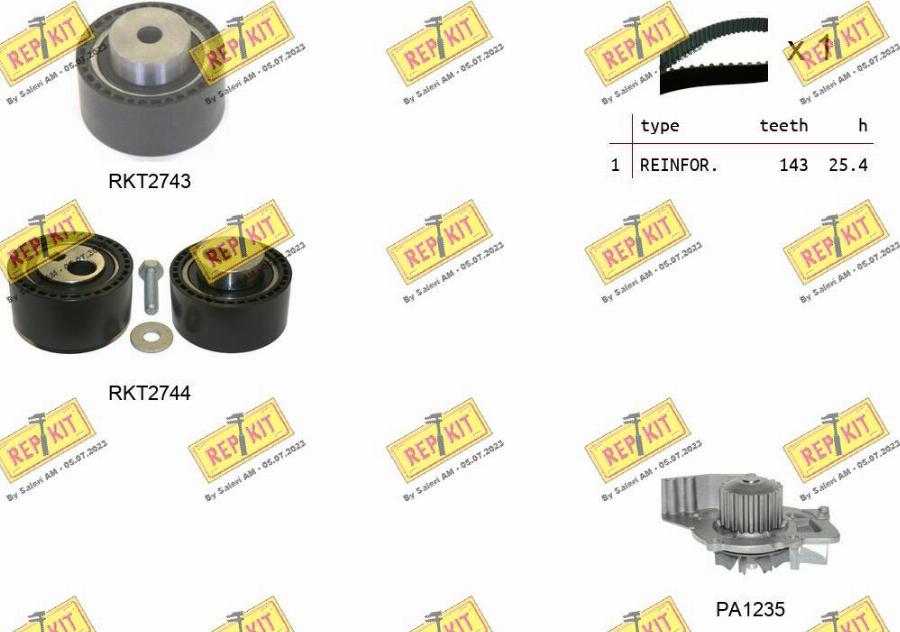 REPKIT RKTK1086PA - Vesipumppu + jakohihnasarja inparts.fi