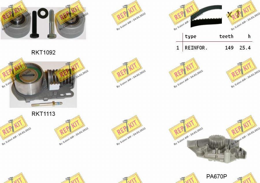 REPKIT RKTK1038PA - Vesipumppu + jakohihnasarja inparts.fi