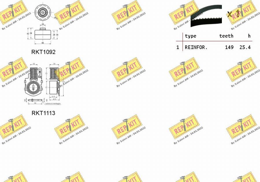 REPKIT RKTK1038 - Hammashihnasarja inparts.fi