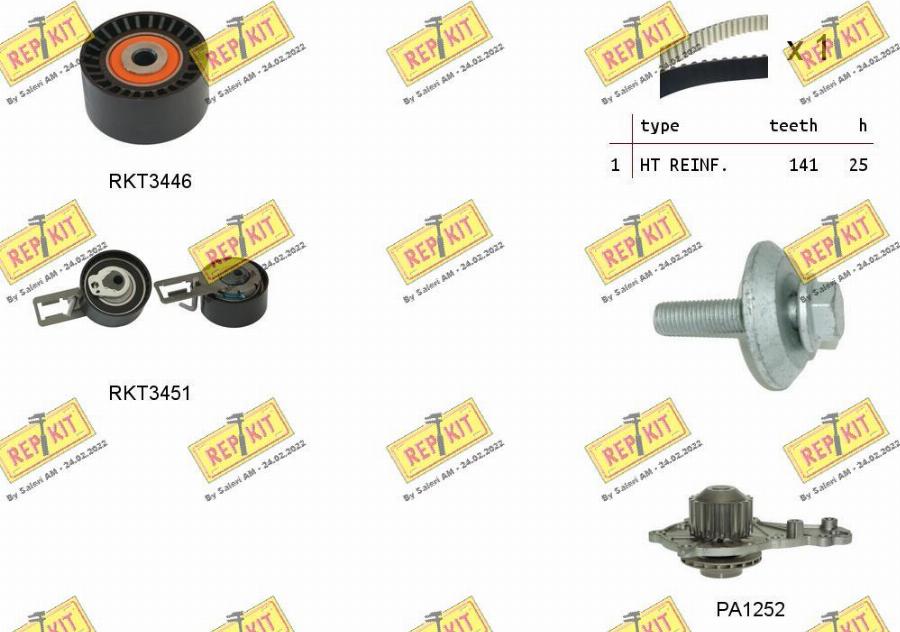 REPKIT RKTK1158PA - Vesipumppu + jakohihnasarja inparts.fi