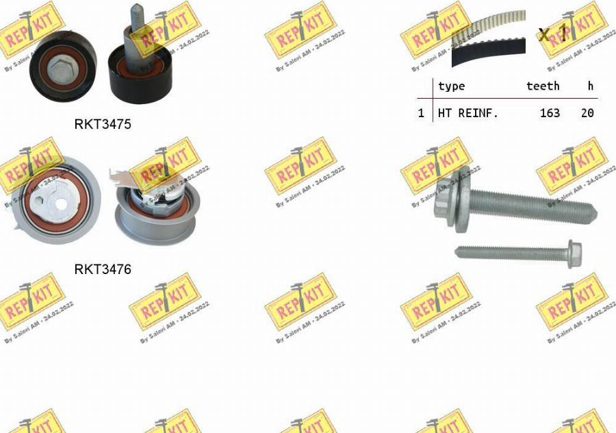 REPKIT RKTK1174 - Hammashihnasarja inparts.fi