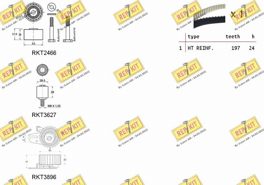 REPKIT RKTK1286 - Hammashihnasarja inparts.fi