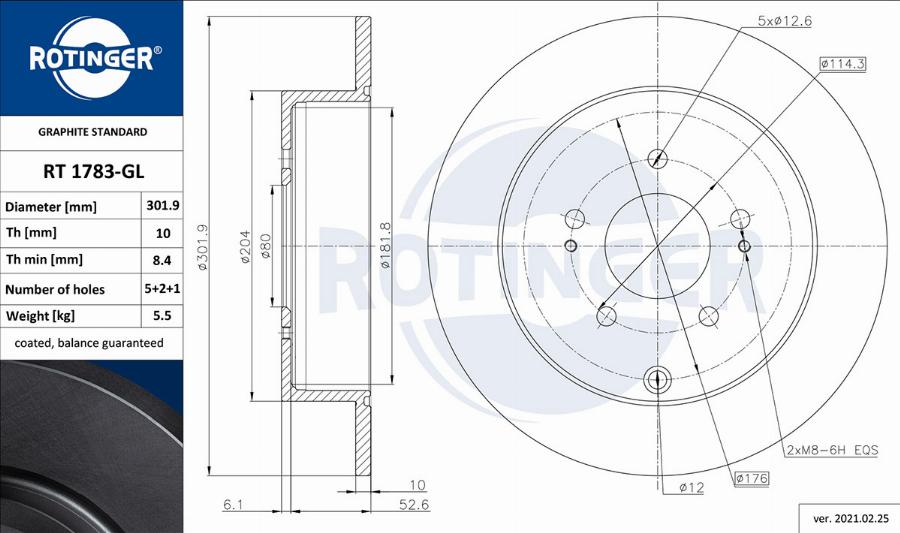 Rotinger RT 1783-GL - Jarrulevy inparts.fi