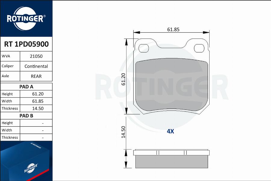 Rotinger RT 1PD05900 - Jarrupala, levyjarru inparts.fi