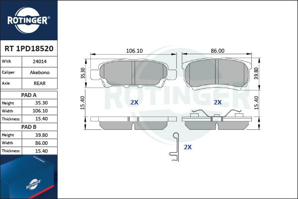 Rotinger RT 1PD18520 - Jarrupala, levyjarru inparts.fi