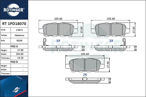 Rotinger RT 1PD18070 - Jarrupala, levyjarru inparts.fi