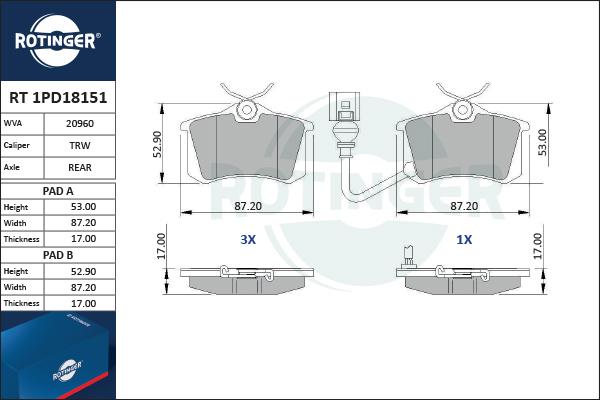 Rotinger RT 1PD18151 - Jarrupala, levyjarru inparts.fi