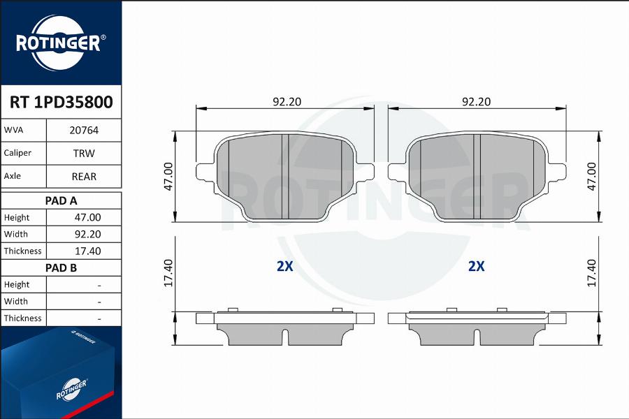 Rotinger RT 1PD35800 - Jarrupala, levyjarru inparts.fi