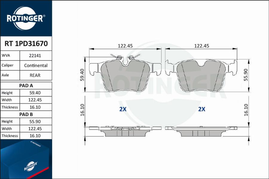 Rotinger RT 1PD31670 - Jarrupala, levyjarru inparts.fi