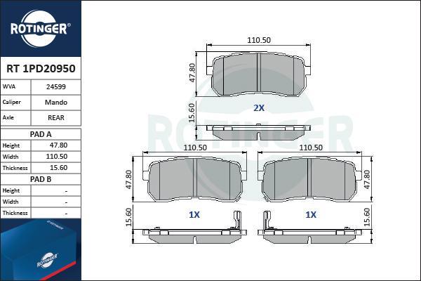 Rotinger RT 1PD20950 - Jarrupala, levyjarru inparts.fi