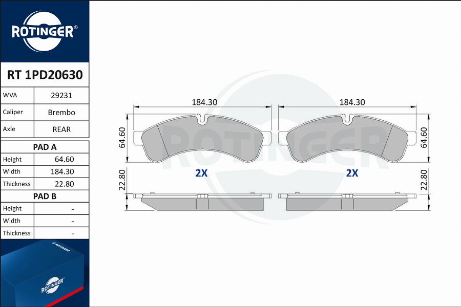 Rotinger RT 1PD20630 - Jarrupala, levyjarru inparts.fi