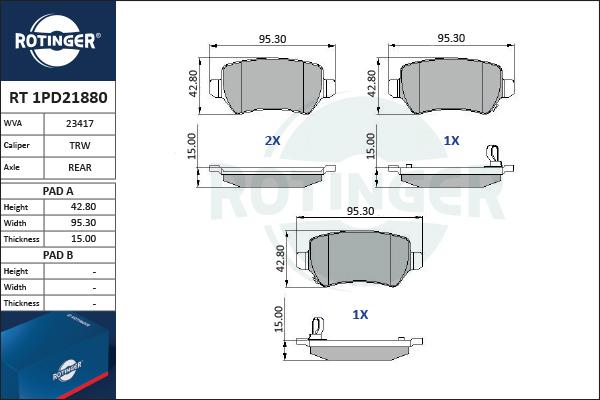 Rotinger RT 1PD21880 - Jarrupala, levyjarru inparts.fi