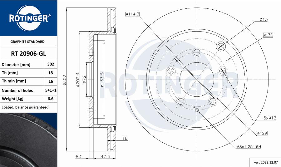 Rotinger RT 20906-GL - Jarrulevy inparts.fi