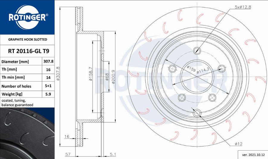 Rotinger RT 20116-GL T9 - Jarrulevy inparts.fi