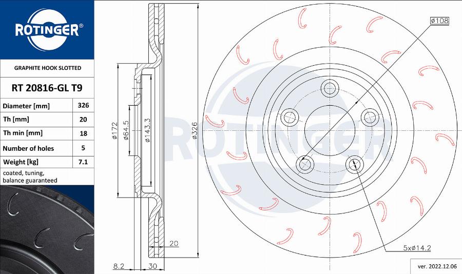 Rotinger RT 20816-GL T9 - Jarrulevy inparts.fi