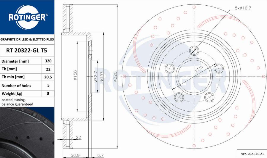 Rotinger RT 20322-GL T5 - Jarrulevy inparts.fi