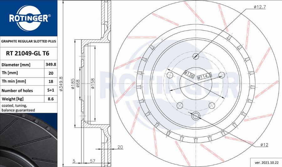 Rotinger RT 21049-GL T6 - Jarrulevy inparts.fi