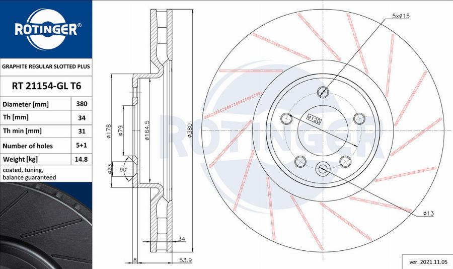 Rotinger RT 21154-GL T6 - Jarrulevy inparts.fi