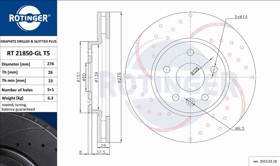 Rotinger RT 21850-GL T5 - Jarrulevy inparts.fi